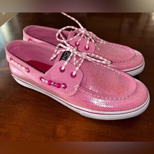 Sperry Pink Fabric Sneakers